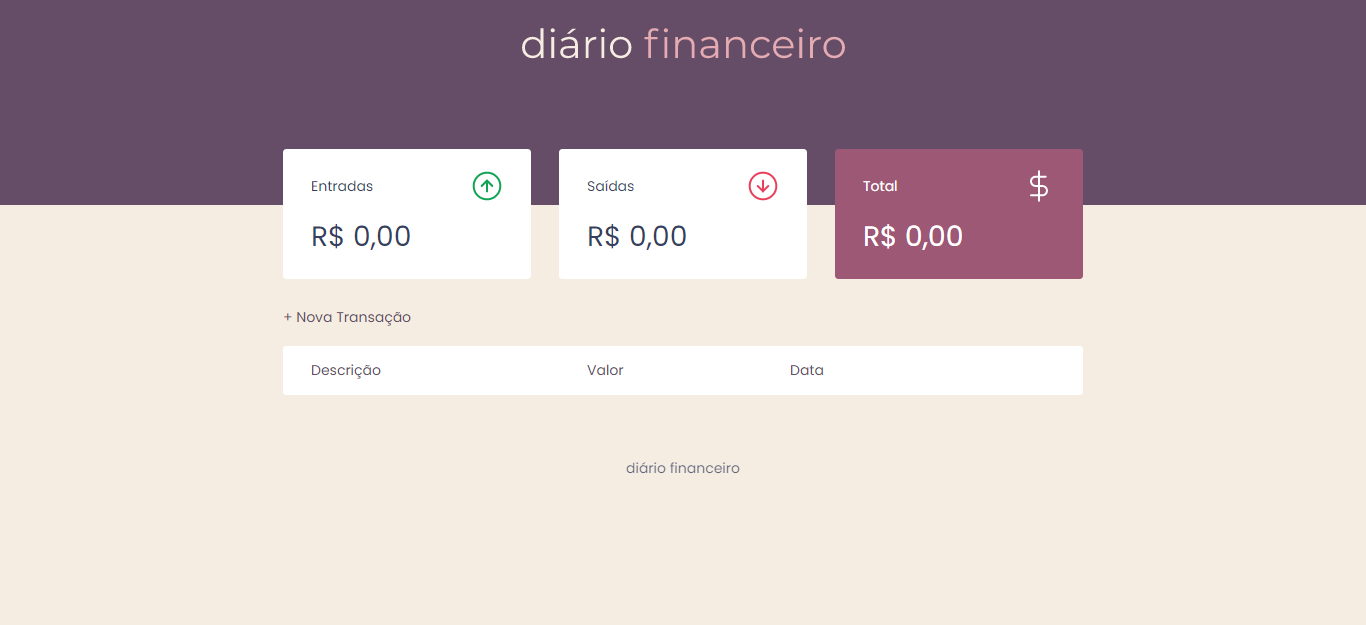 Print do site da página principal